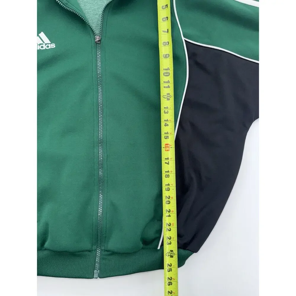 Adidas vintage Green Track jacket men’s Large 00s 90s 3 Stripes Y2K